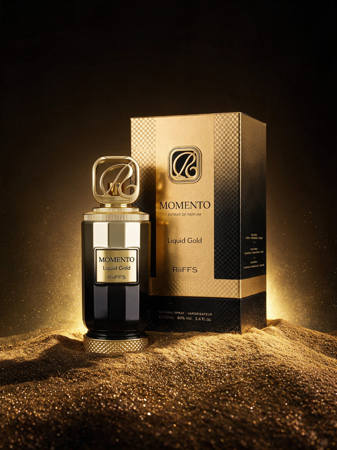 Riiffs Momento Liquid Gold Extrait de Parfum – Holzig-Würzig | 100 ml